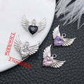 Metallic Heart Metal Keychains with 6 Listed Options view 3