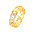 Gold Chain Link Cuff Bangle with Oval Rhinestone Accent view 5