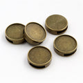 Round Through-Hole Bezel Beads in Three Sizes and Two Finishes view 3