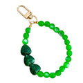 Cat Eye Bead Bracelet Keychain With Heart Shaped Beads view 5