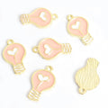 Heart Filament Light Bulb Charms in Six Colors and Two Metal Tones view 6