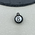 Glossy Resin Number 8 Ball Charm Pendant Three Sizes view 2