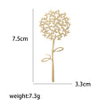Openwork Hydrangea Stem Brooch in Gold or Silver Tone view 5