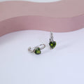 Heart Crystal Look Gold and Silver Small Huggie Earrings view 4