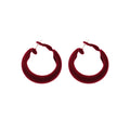 Flocked Fabric Hoop Earrings In Five Bold Colors For Distinctive Statement Styling view 5