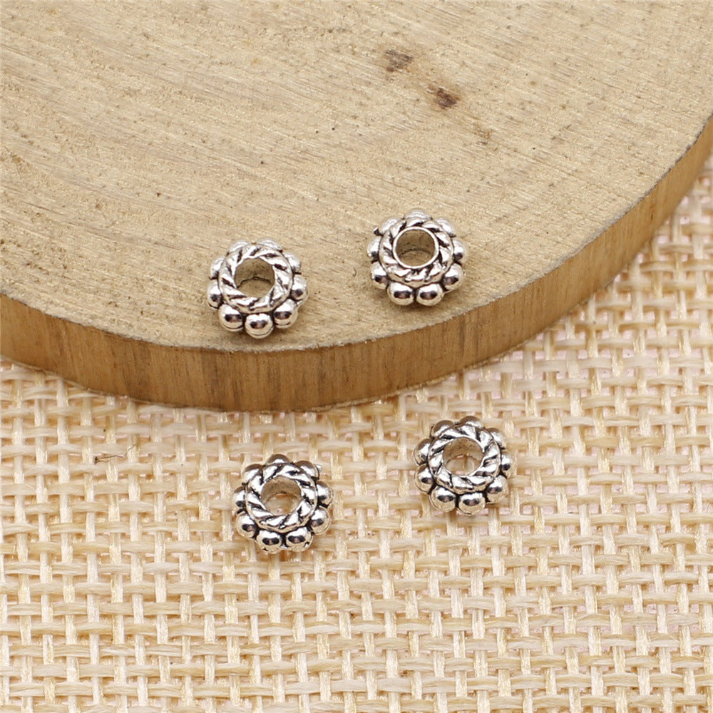 6x6x3mm 0.3g Multicolor Zinc Alloy Round Spacer Washer Beads for DIY Bracelet Necklace Jewelry Making