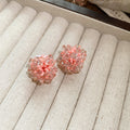 Crystal Cluster Flower Stud Earrings in Four Colors view 6