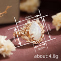 Iridescent Teardrop Openwork Leaf Ring in Antiqued Copper Tone view 4