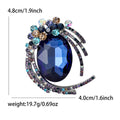 Oval Crystal Curved Spray Brooch in 4 Color Options view 9