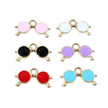 Round Sunglasses Enamel Alloy Charms in Seven Colors view 5