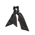 Black Fabric Bow Scrunchie Polka Dot Floral Print 2 Styles view 5
