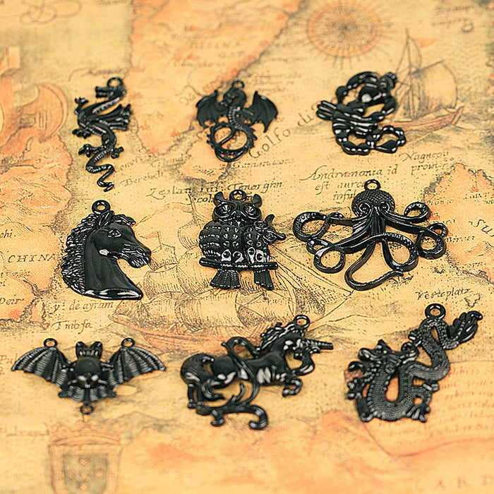 Black Punk Animal Alloy Charm Pendant