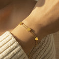 Double Layer Heart Bracelets in Gold Silver and Rose Gold Tone view 2