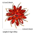 Rhinestone Starburst Flower Brooch Marquise Crystal Nine Colors view 6
