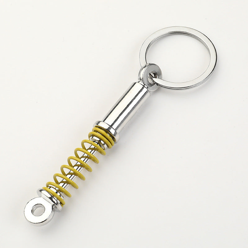 Car Shock Absorber Suspension Model Metal Keychain for Auto Enthusiasts