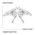 Openwork Butterfly Brooch with Pearl Body in Gold and Silver view 6