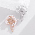Flower Pearl Look Two Designs Metal Brooch Pin for Jackets and Lapels view 5