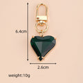 Faceted Heart Crystal Keychains Gold Lobster Clasp 7 Colors view 2