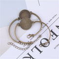 Antique Bronze Curved Tube Bracelet Connector Components view 4