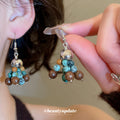 Beaded Cluster Tassel Hook Earrings Fashion Jewelry view 4
