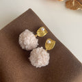 Faux Fur Pom Bow Multi Style Drop Stud Earring Set view 4