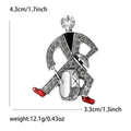 Drummer Figure Brooch In 2 Styles With Polished Metal And Decorative Details view 6