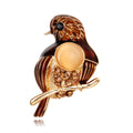 Bird Crystal Enamel Three Designs Metal Brooch Pin view 8