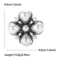 Pearl Petal Flower Brooch in Gold Silver or Black Tone view 6