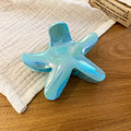 Iridescent Acrylic Starfish Hair Claw Clips Six Color Options view 9