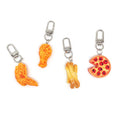 Miniature Fried Food and Pizza Resin Clip Keychains view 2