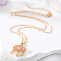 Gold Tone Ornate Cabochon Pendant Necklaces with Teardrop Crystals view 4