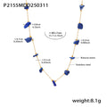 Candy Color Irregular Natural Stone Gold Station Necklace view 8