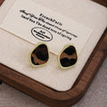 Irregular Leopard Pattern Heart Small Stud Earrings view 1