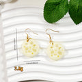 Gold or Silver Lotus Root Slice Drop Earrings with Random Option view 4