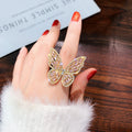 Seven Mixed Butterfly Crystal Rings And Left Or Right Ear Clips view 7