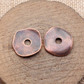 Wavy Disc Spacer Beads in Three Antique Metal Finishes view 2