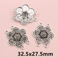 Ornate Multi-Loop Metal Connectors in Nine Floral Designs view 9