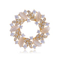Gold Tone Silver Tone Flower Metal Brooch Pin 3.7 cm view 1