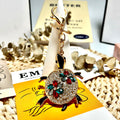 Rhinestone Flower Turtle Keychain Gold Clasp Five Colors view 8