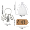 Silver Keyboard Mouse At Symbol Computer Charm Keychain view 2