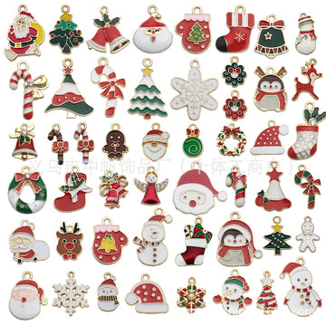 Colorful Christmas Theme and Christmas Character Metal Charms with 51 Listed Options