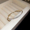 Graduated Clear Crystal Open Cuff Bracelet In Gold Or Silver Tone view 6