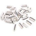 Patterned Rectangular Large-Hole Spacer Beads in Five Designs view 8
