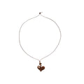 Flocked Leopard Flower and Heart Pendant Cord Necklaces view 5