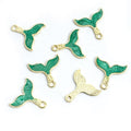 Enamel-Look Silver Gold Mermaid Tail Alloy Charms in 14 Styles view 12