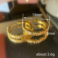 Gold X Cross Pavé CZ Mini Hoop Huggie Earrings Pair view 4