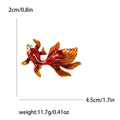 Enamel Flowing-tail Goldfish Brooch In 4 Color Variants view 8
