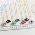 Gold Tone Crystal Cluster Evil Eye Pendant Necklaces in Six Colors view 2