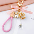 Mixed Crown Tassel and Jeweled High Heel Keychains with Fortune Loops view 2