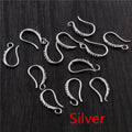 Curved 17 x 10 mm Copper Earring Hooks in Six Metal Finishes view 2